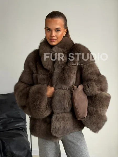 Шуба песцовая под соболь - фото 9