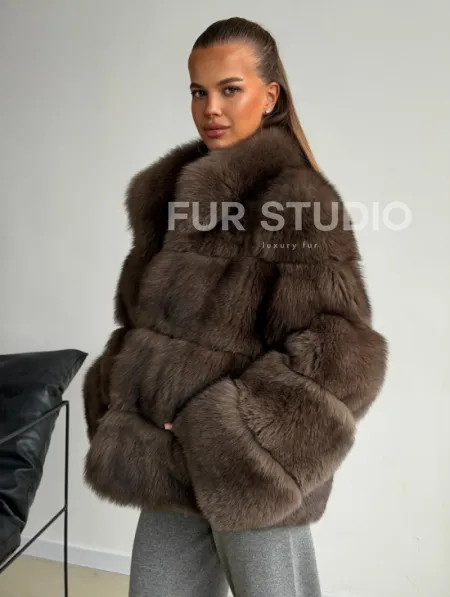 Шуба песцовая под соболь - фото 5
