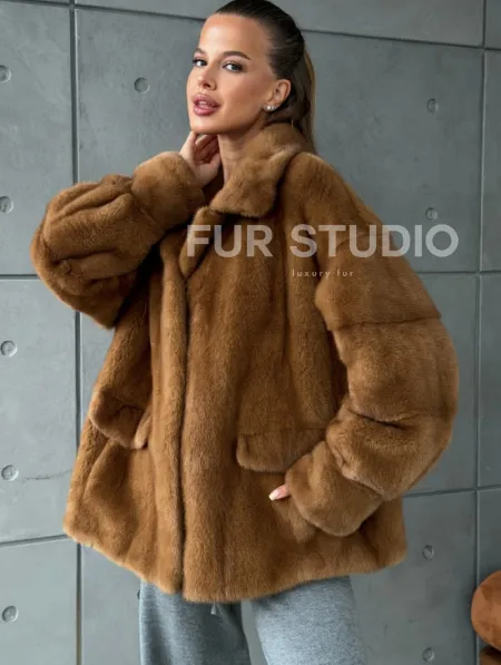 Женская норковая куртка - фото 6