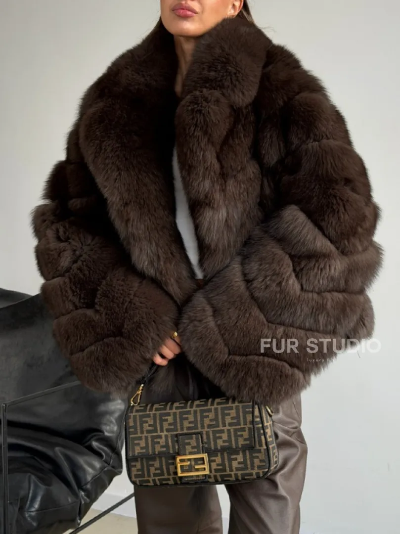 Шуба под соболь - рукава косички