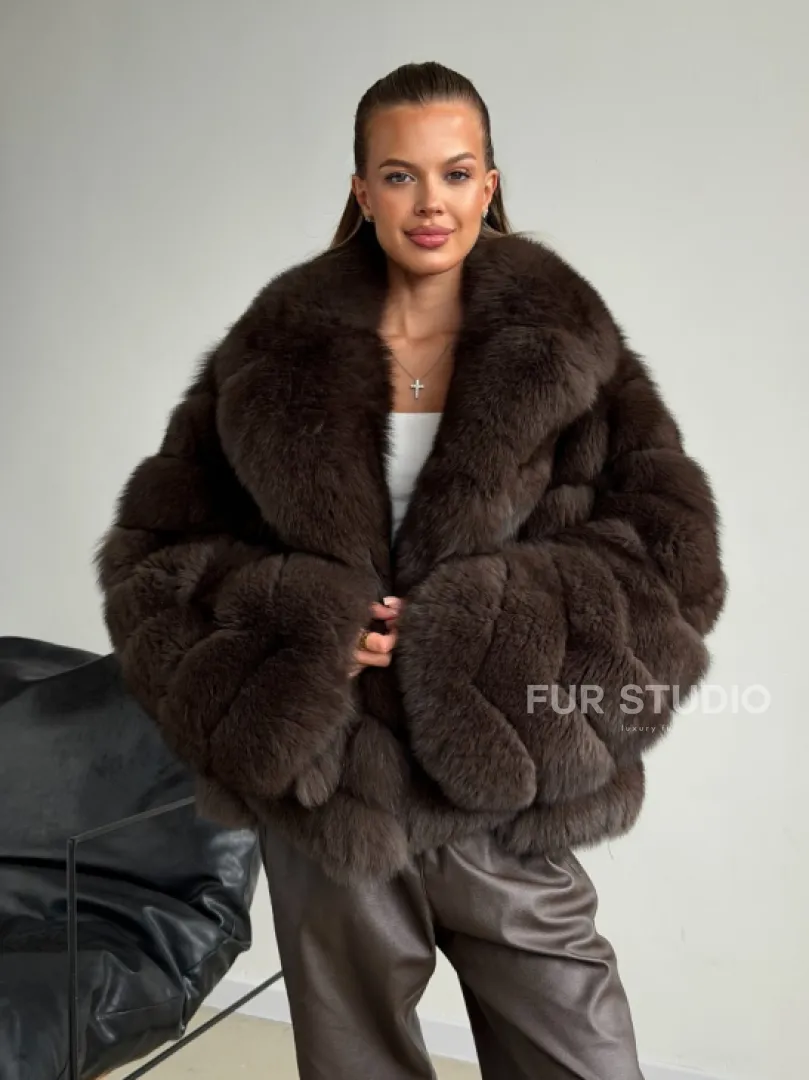 Шуба под соболь - рукава косички