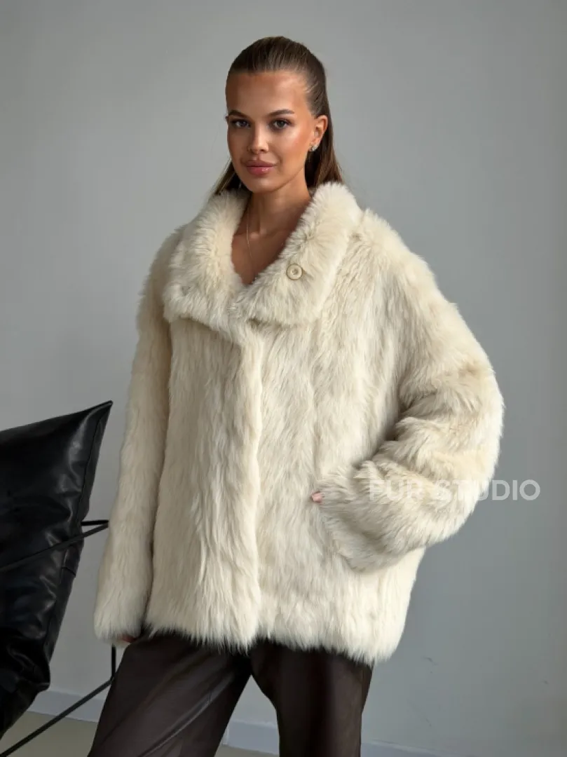 Двухсторонняя дубленка из меха тосканы