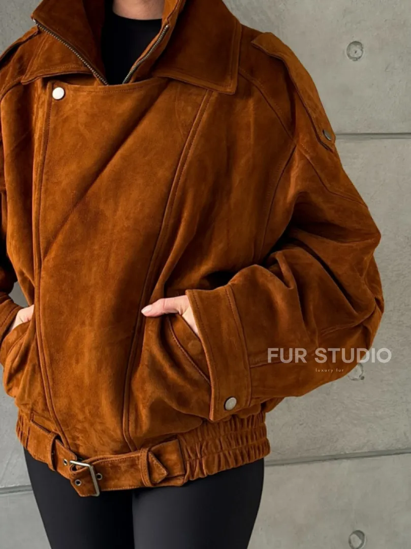 Замшевая куртка-косуха