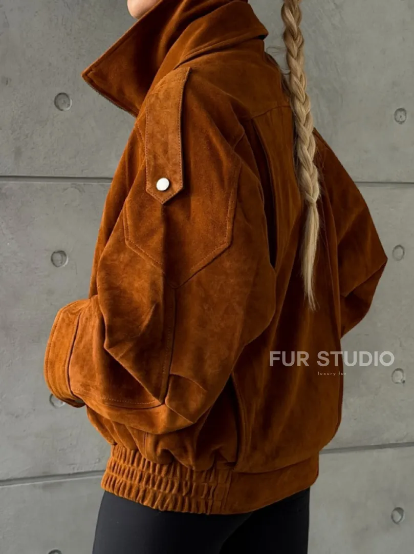 Замшевая куртка-косуха