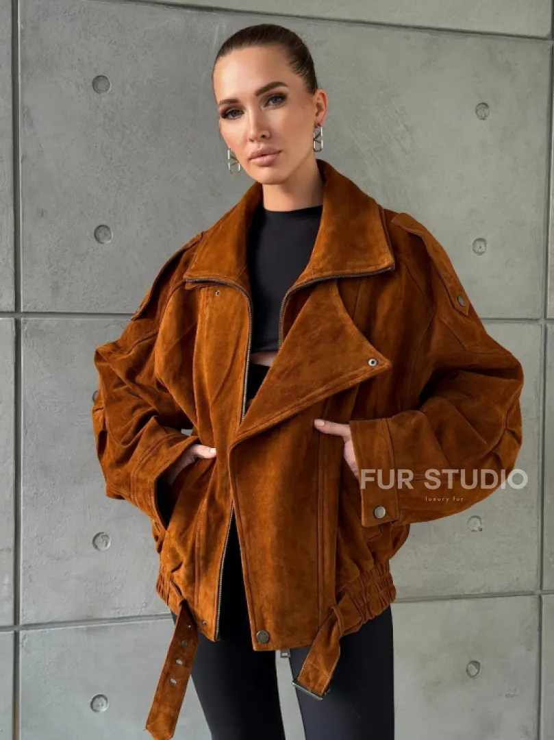 Замшевая куртка-косуха