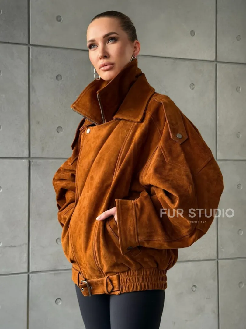 Замшевая куртка-косуха