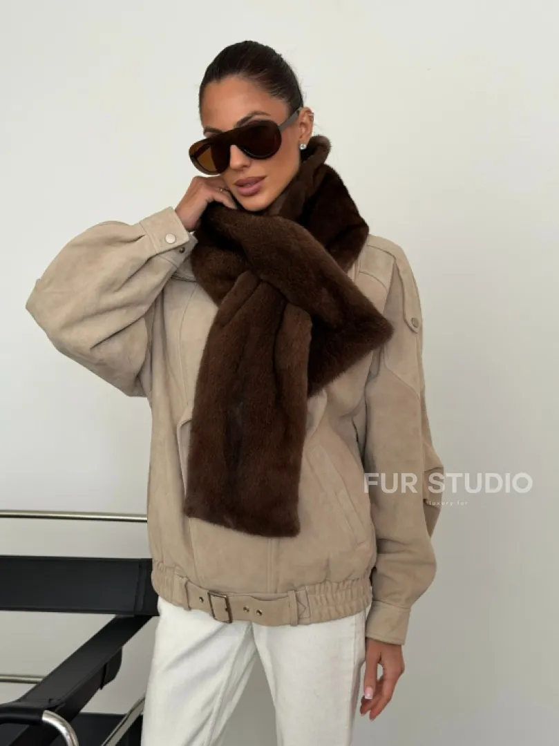 Шарф из меха норки