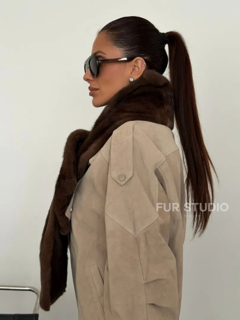 Шарф из меха норки