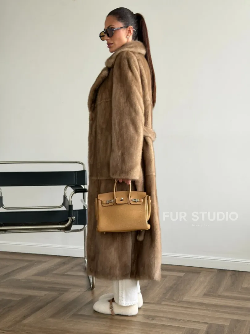 Шуба норковая классика - пастель