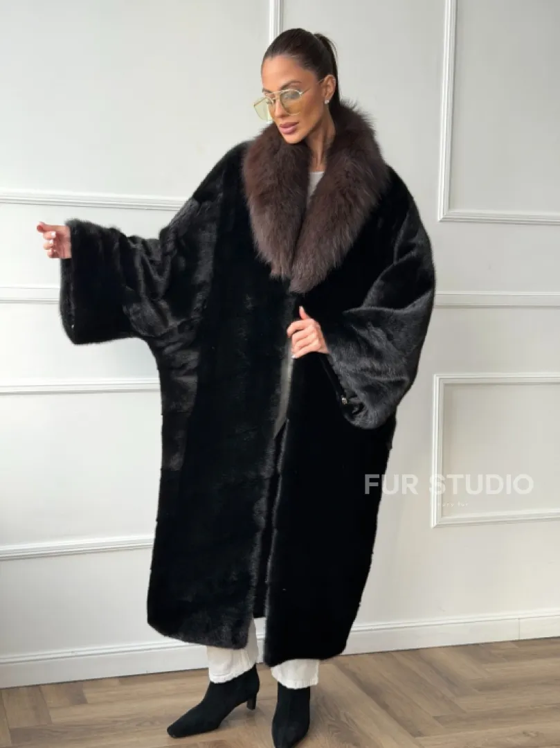 Норковая шуба пальто стиль 