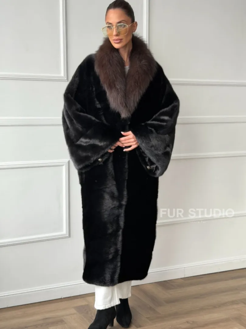 Норковая шуба пальто стиль 