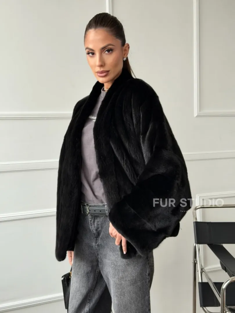 Полушубок норковый SAGA FURS - style oversize