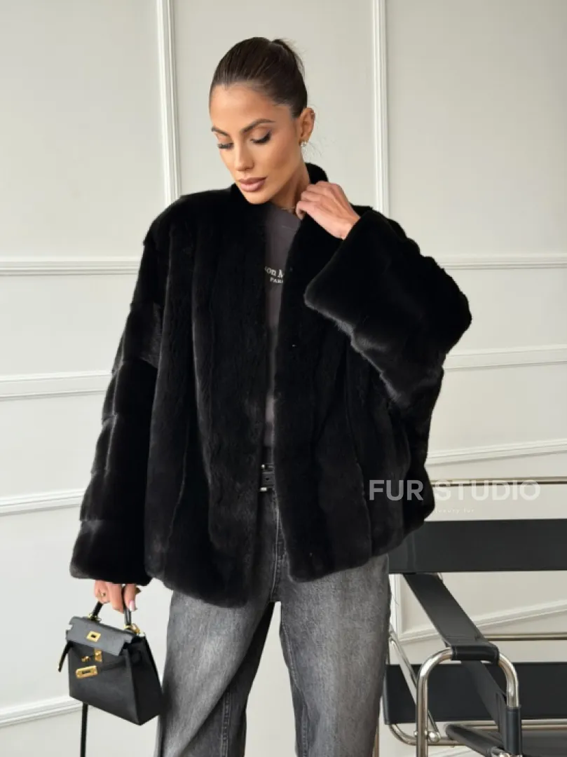 Полушубок норковый SAGA FURS - style oversize