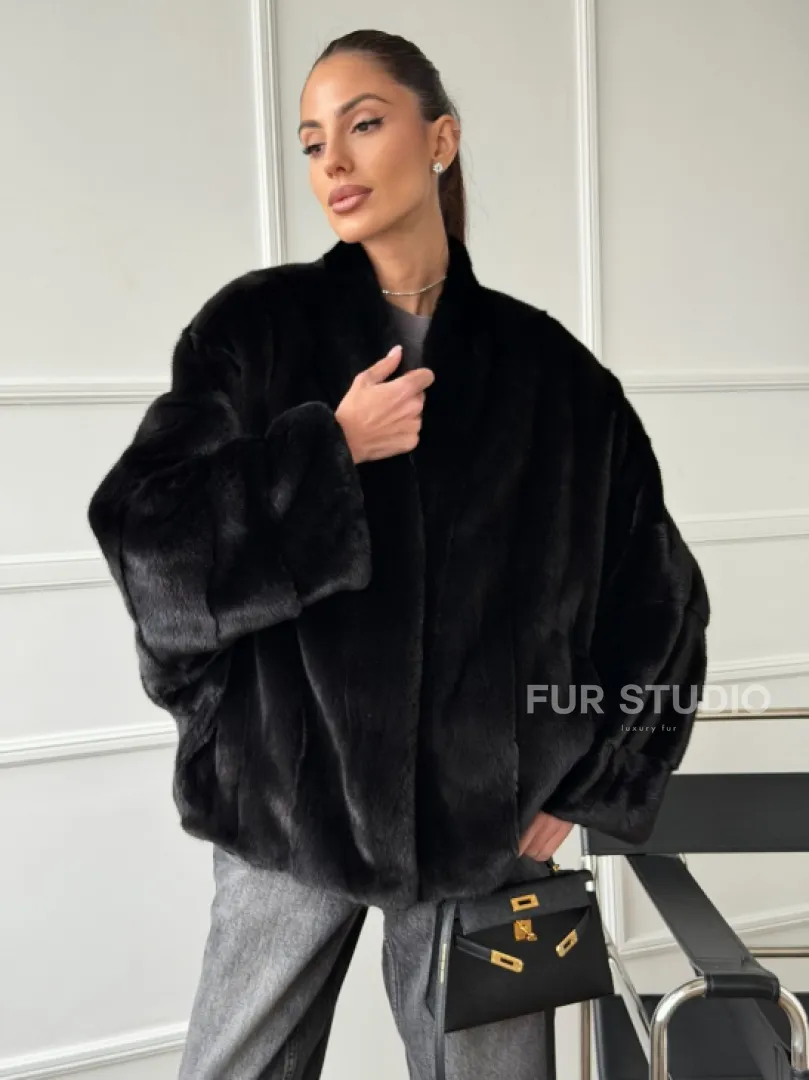 Полушубок норковый SAGA FURS - style oversize