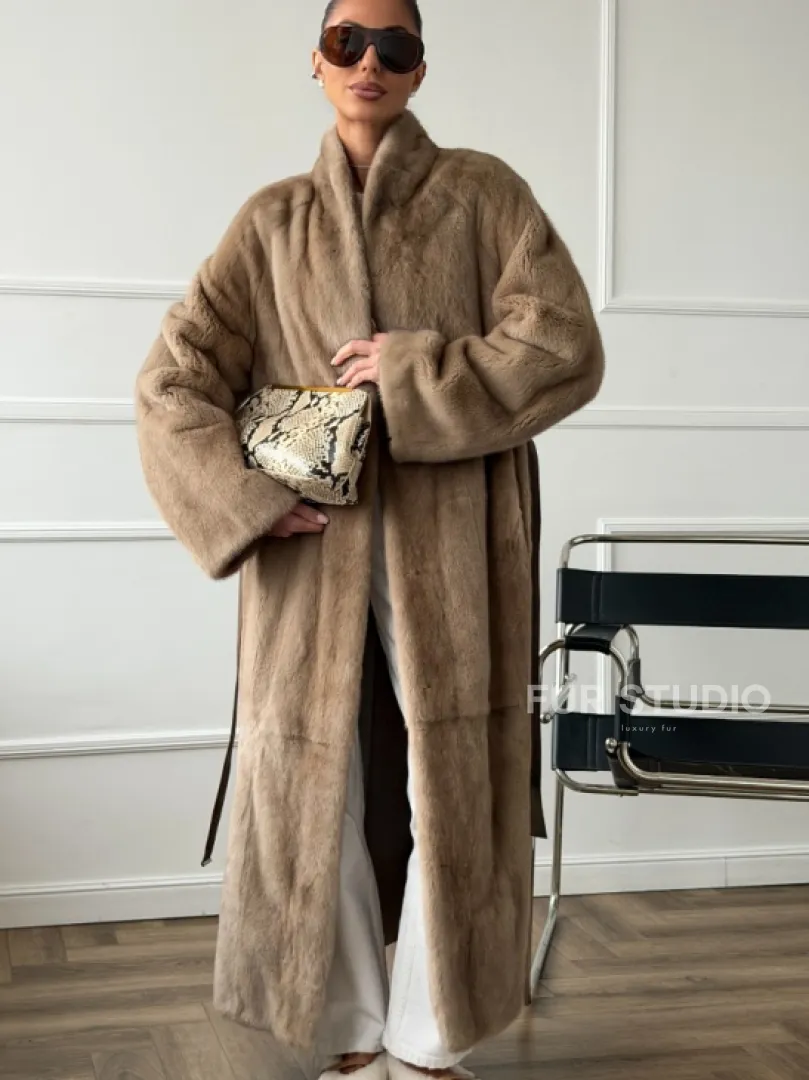 Норковое меховое пальто для женщин