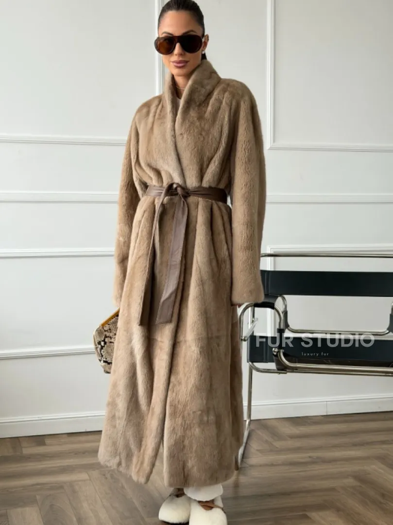 Норковое меховое пальто для женщин