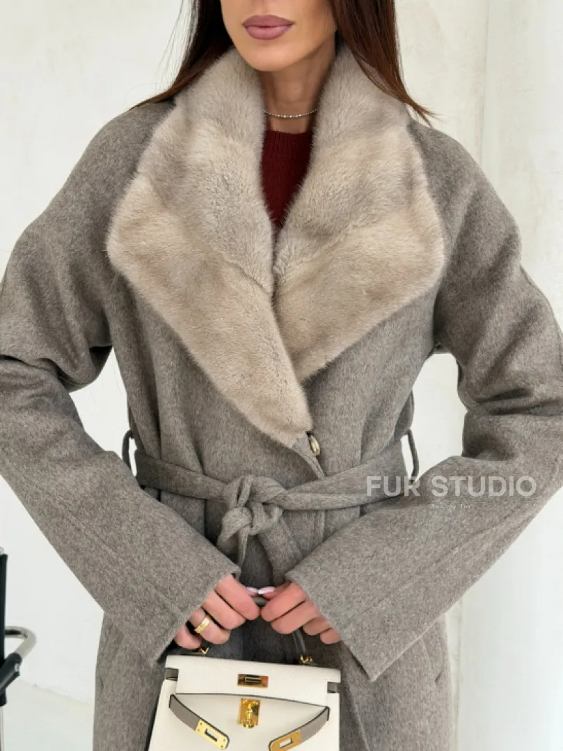 Пальто женское с норкой