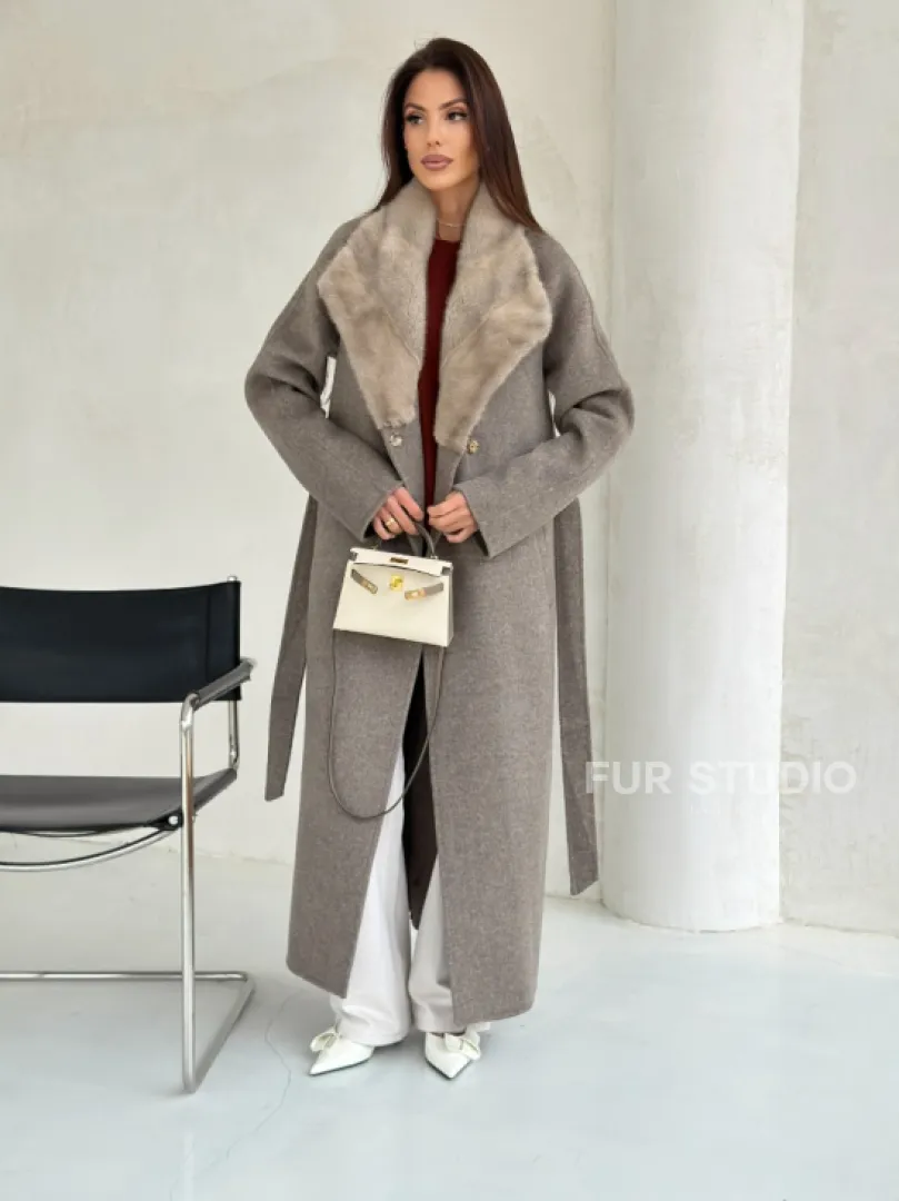 Пальто женское с норкой
