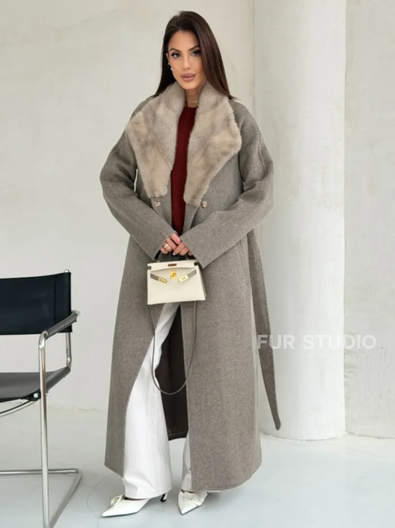 Пальто женское с норкой