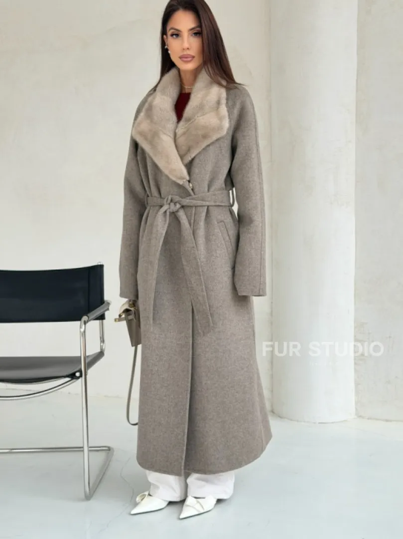 Пальто женское с норкой