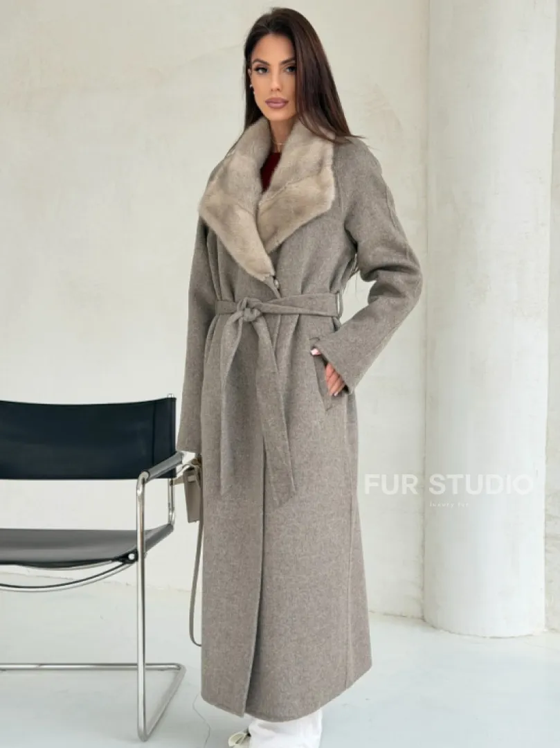 Пальто женское с норкой