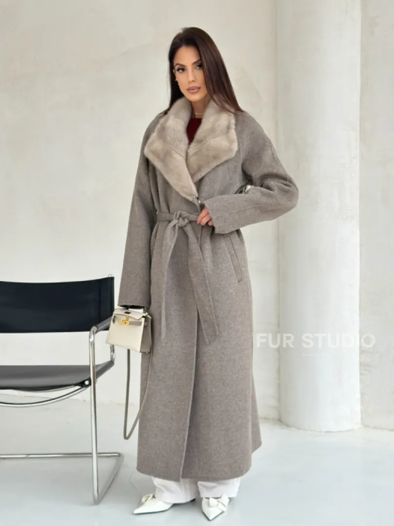 Пальто женское с норкой