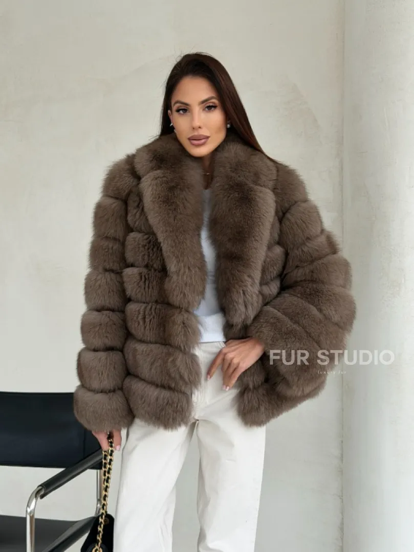 Шуба под соболь из песца