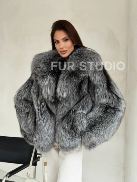 Полушубок из чернобурой лисы - фото 11