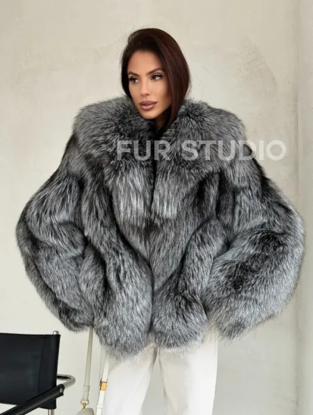 Полушубок из чернобурой лисы - фото 5