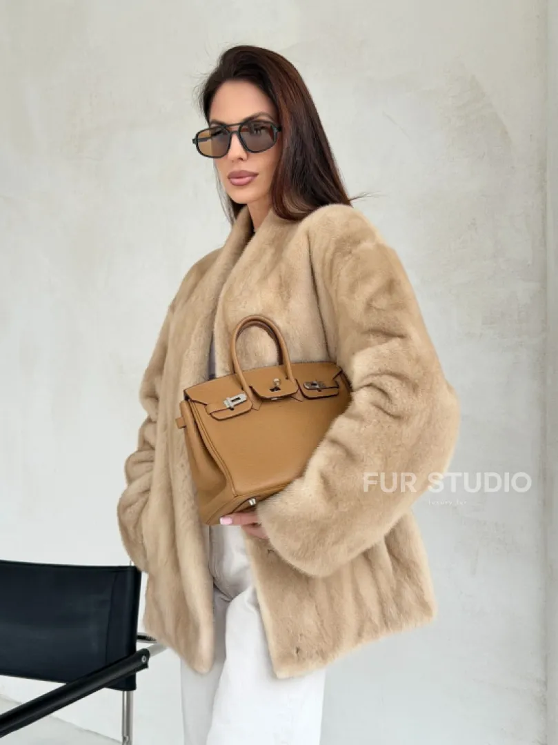 Жакет из натурального меха норки - Palomino