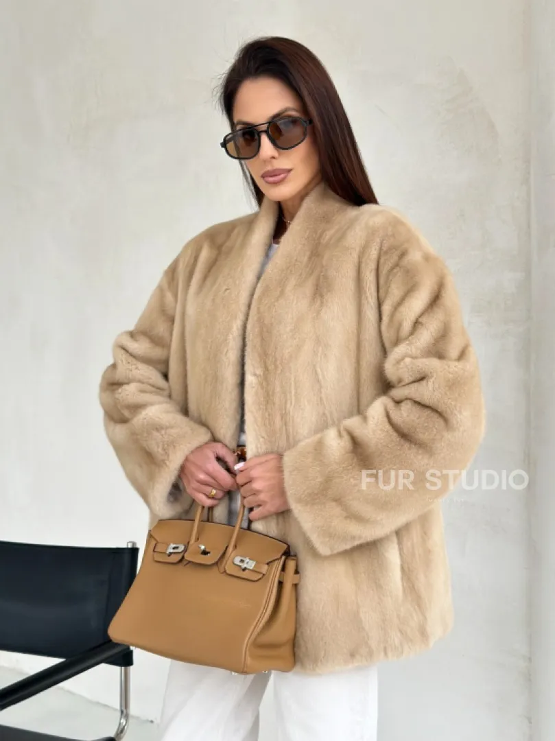 Жакет из натурального меха норки - Palomino