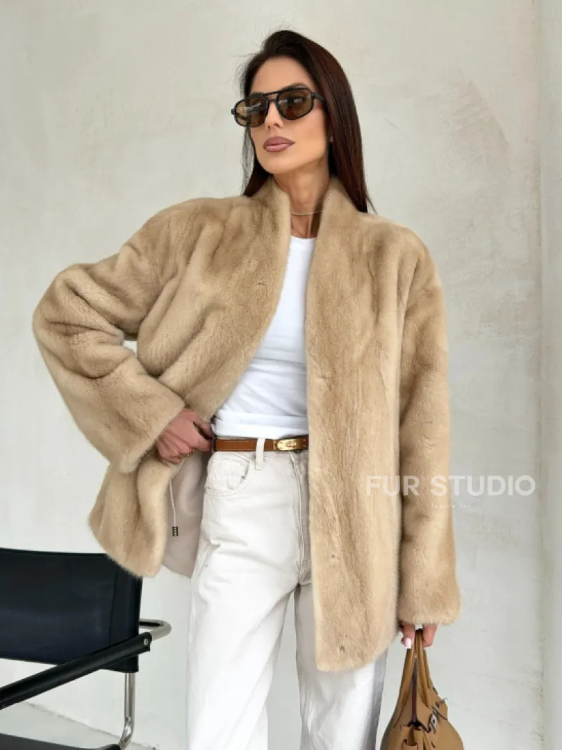 Жакет из натурального меха норки - Palomino