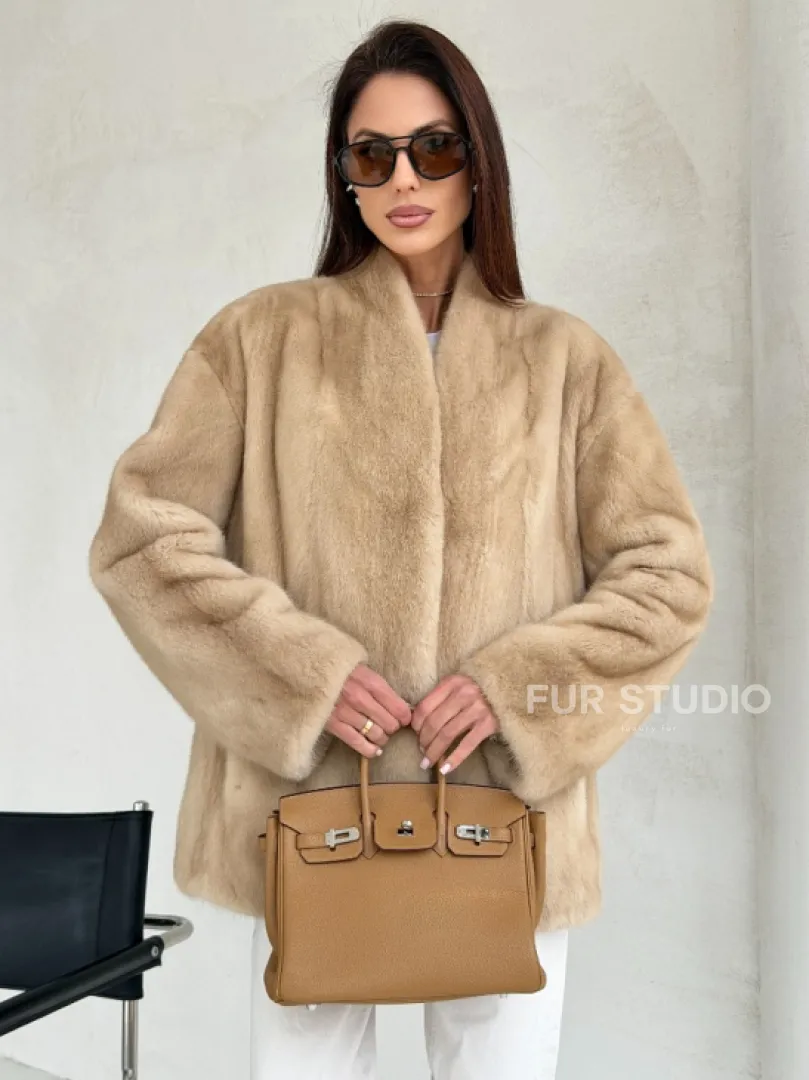 Жакет из натурального меха норки - Palomino