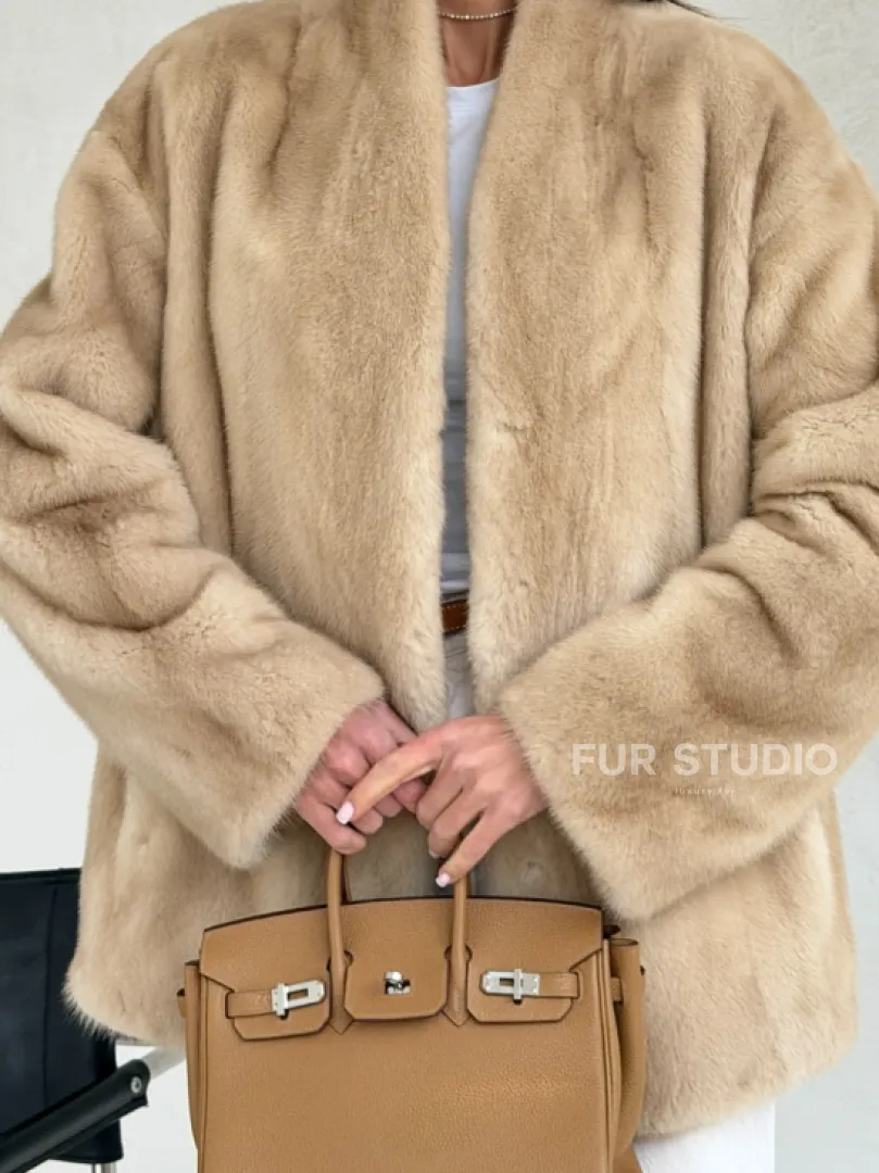 Жакет из натурального меха норки - Palomino