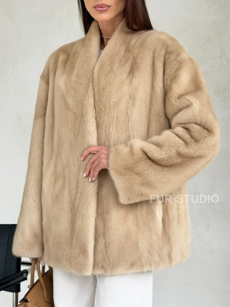 Жакет из натурального меха норки - Palomino