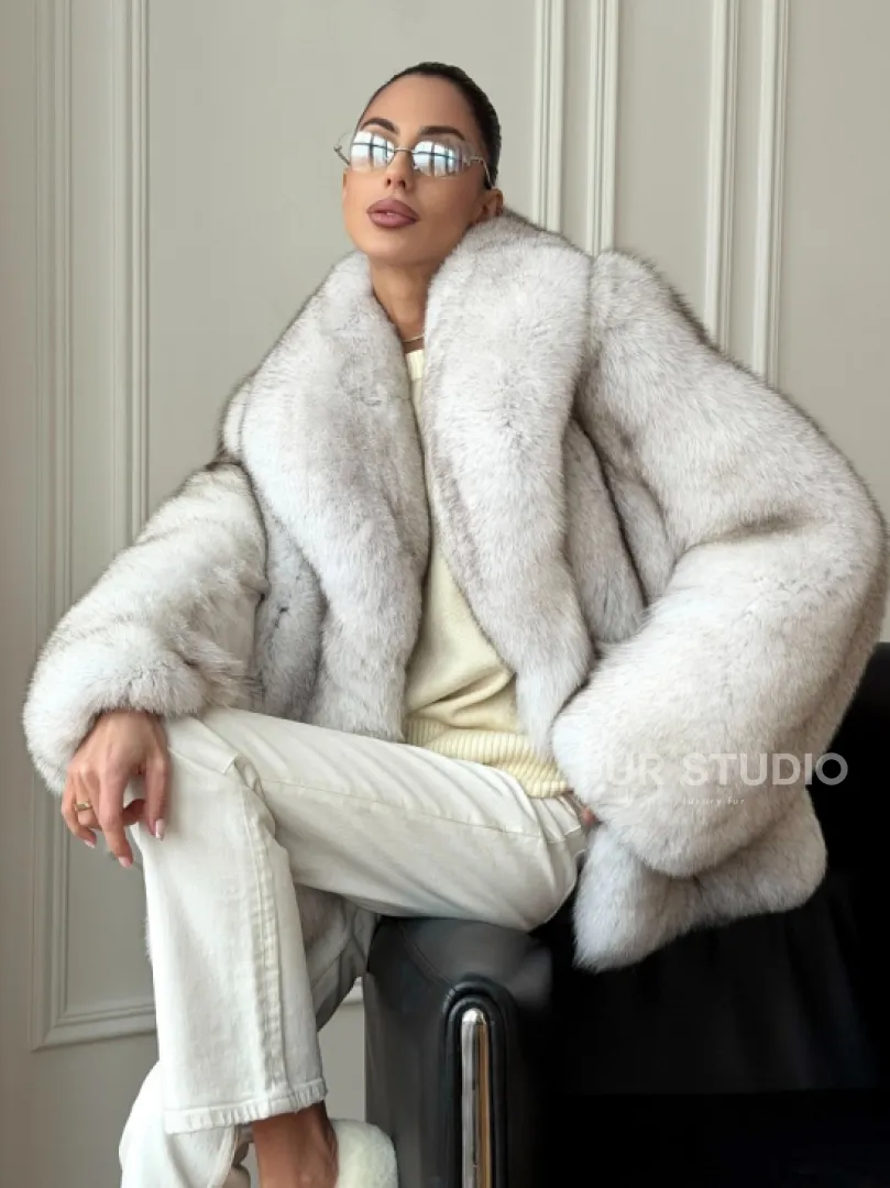 Шуба из песца - колотый лед