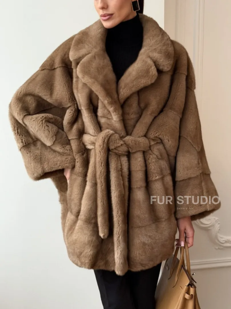 Норка пастель английский воротник летучая мышь