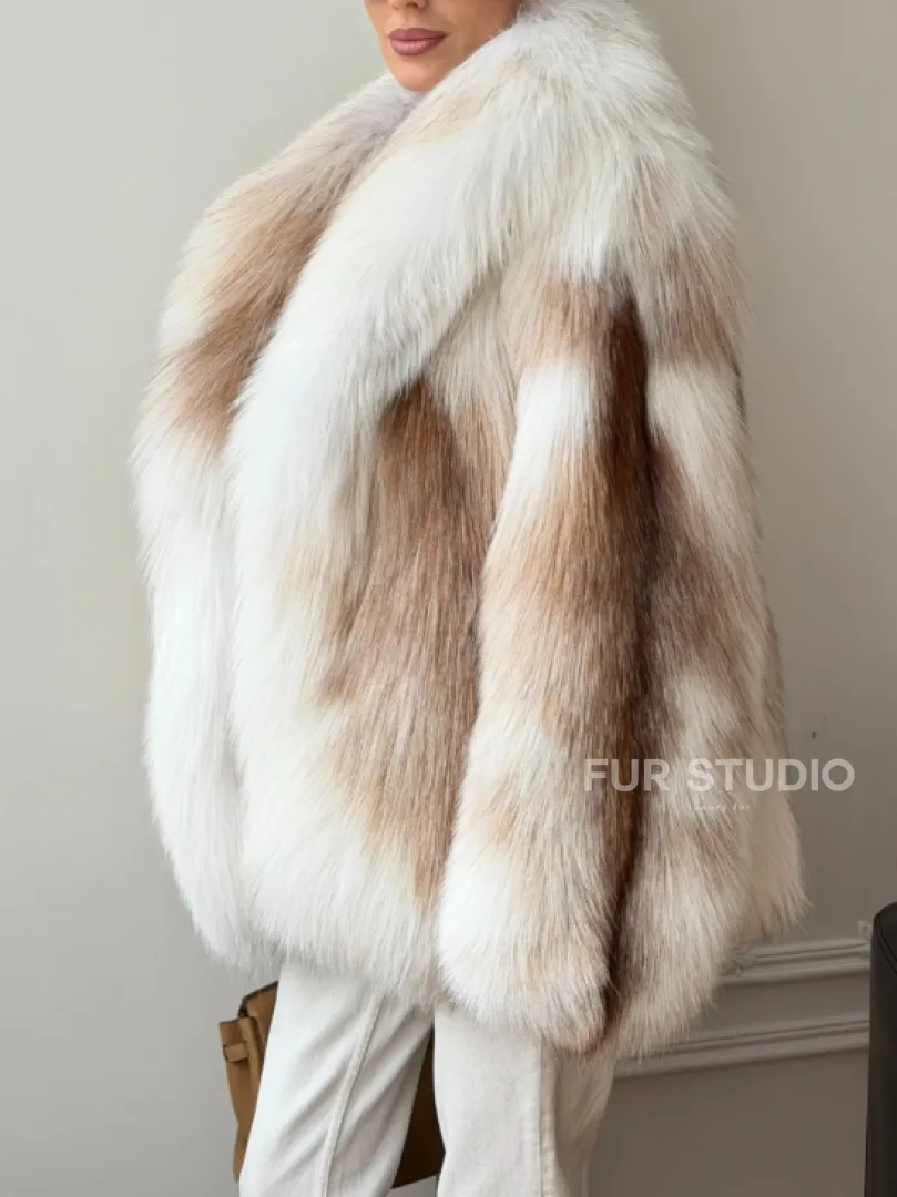 Шуба из меха Marble fox PREMIUM COLLECTION