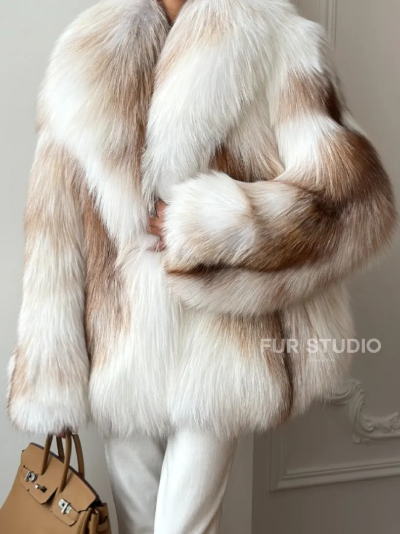 Шуба из меха Marble fox PREMIUM COLLECTION