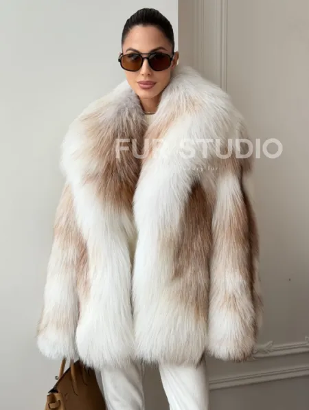 Шуба из меха Marble fox PREMIUM COLLECTION - фото 0