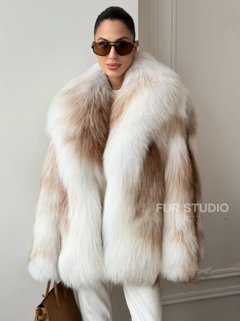 Шуба из меха Marble fox PREMIUM COLLECTION