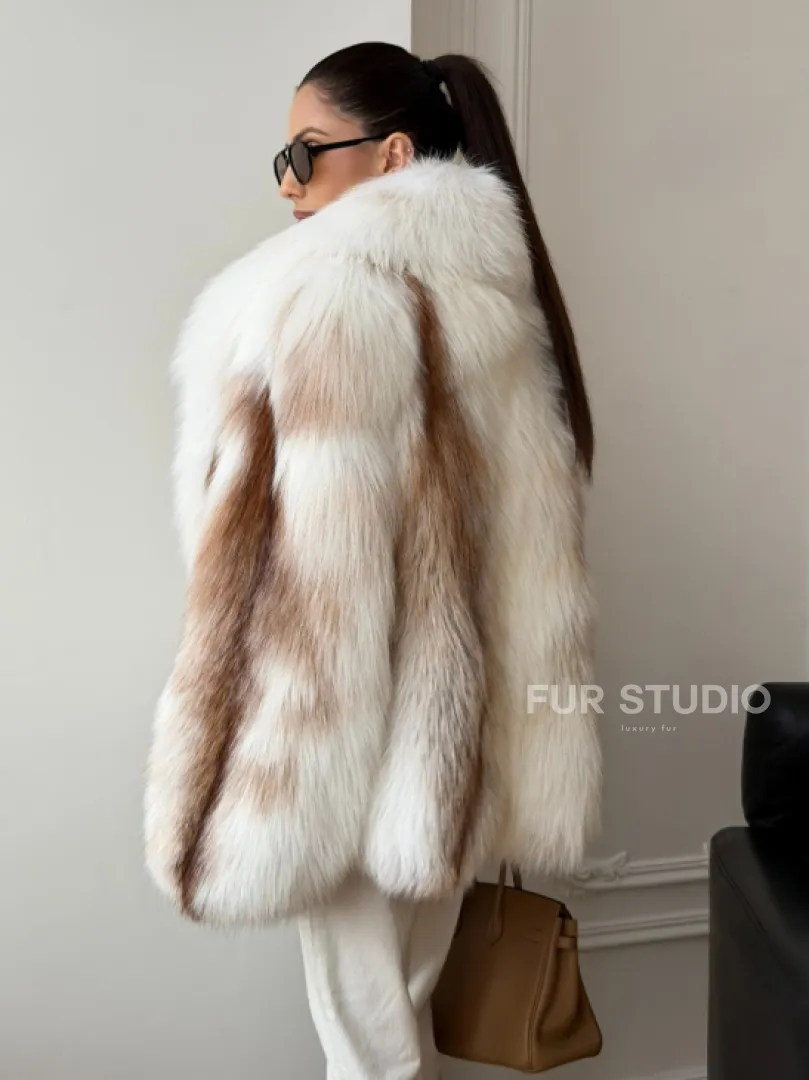 Шуба из меха Marble fox PREMIUM COLLECTION