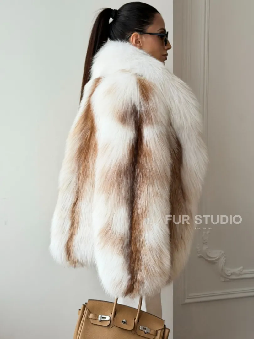 Шуба из меха Marble fox PREMIUM COLLECTION