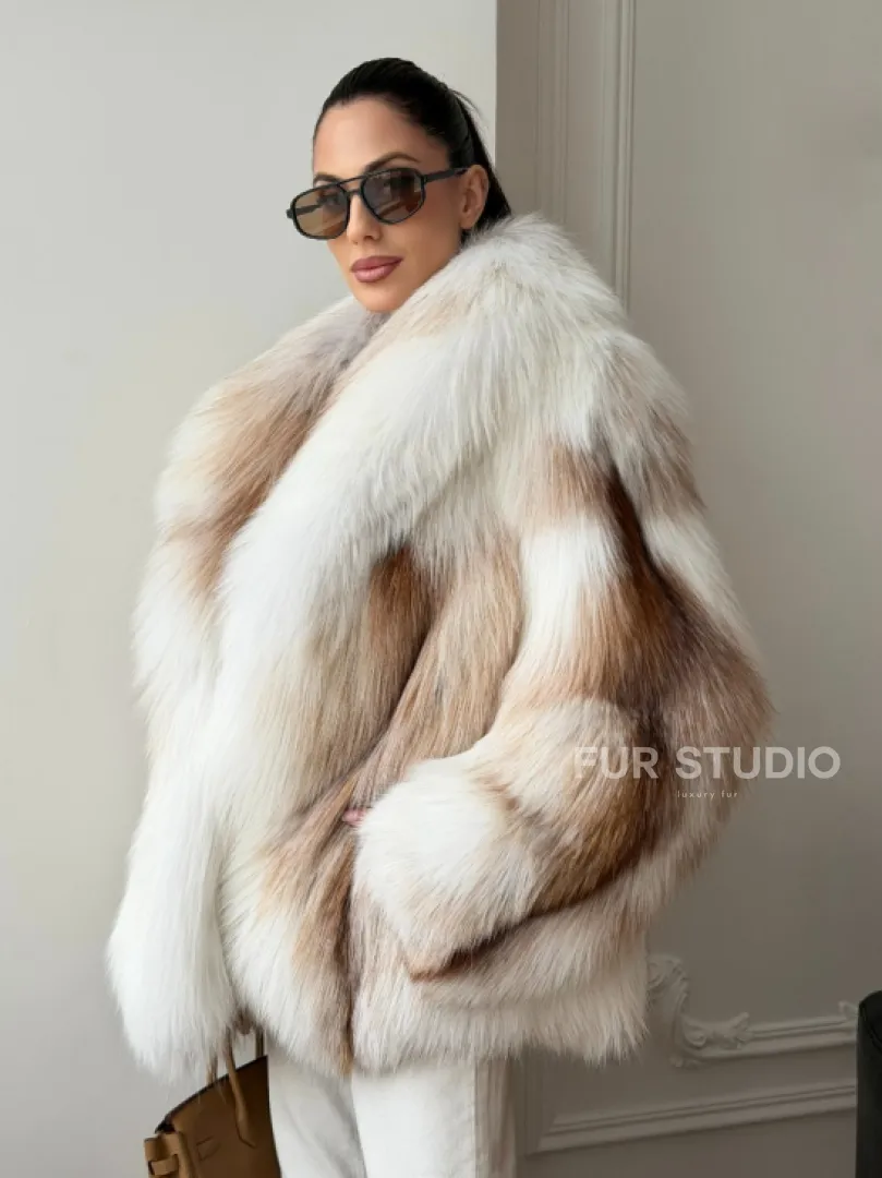 Шуба из меха Marble fox PREMIUM COLLECTION