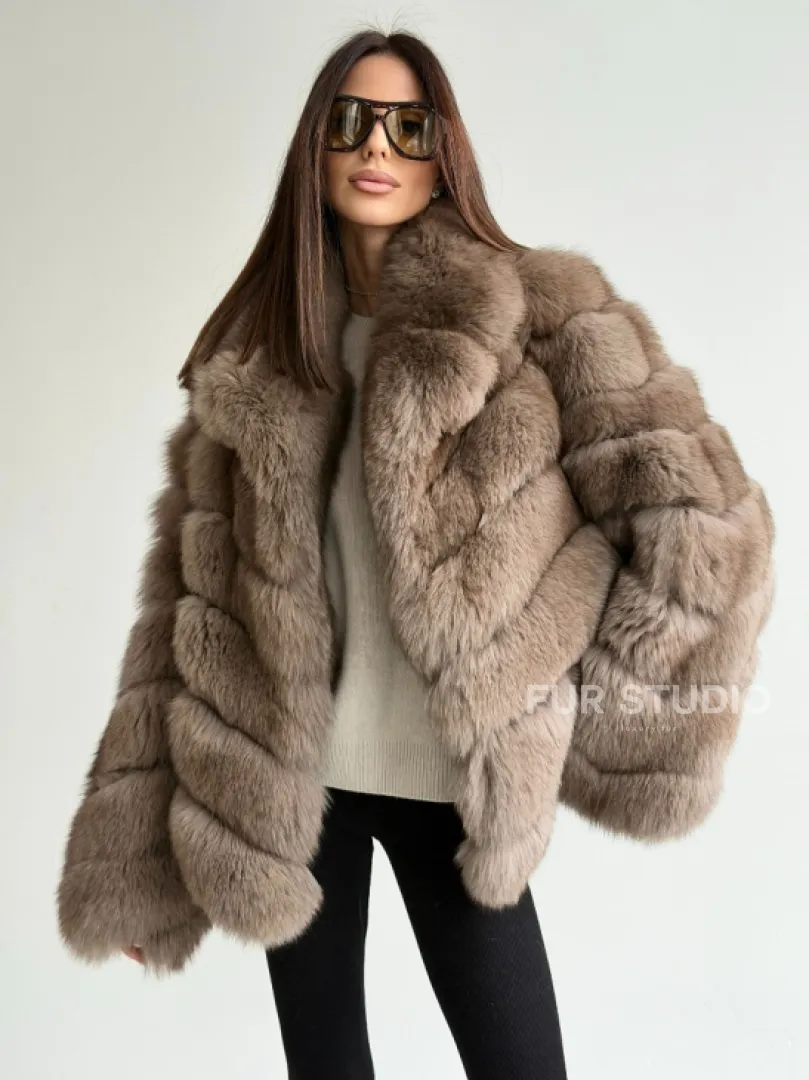 Шуба из меха финского песца