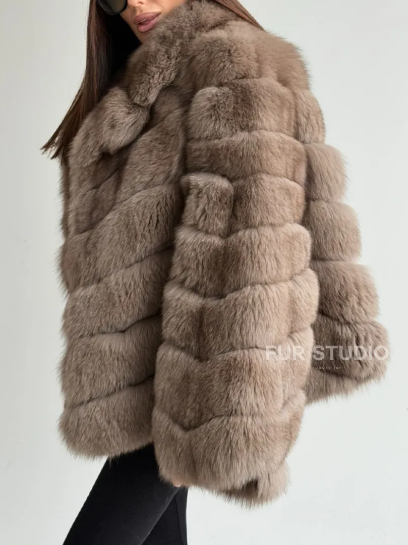 Шуба из меха финского песца