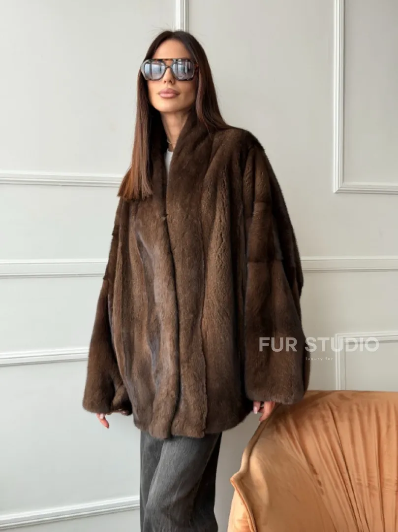 Модный норковый жакет из аукционного меха SAGA FURS