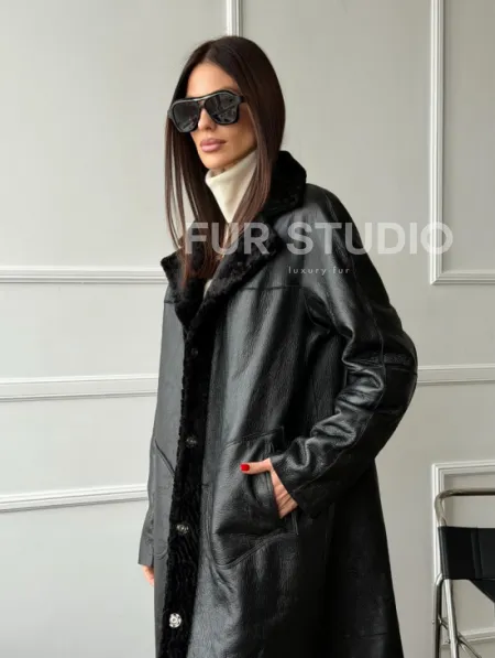 Дубленка из натуральной овчины астраган - фото 15