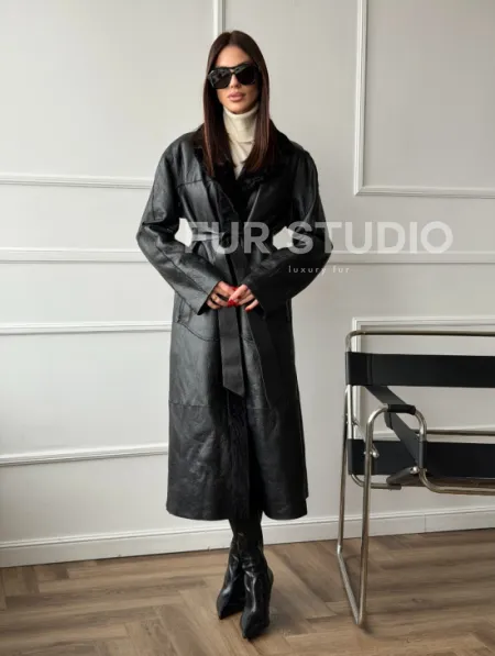 Дубленка из натуральной овчины астраган - фото 14