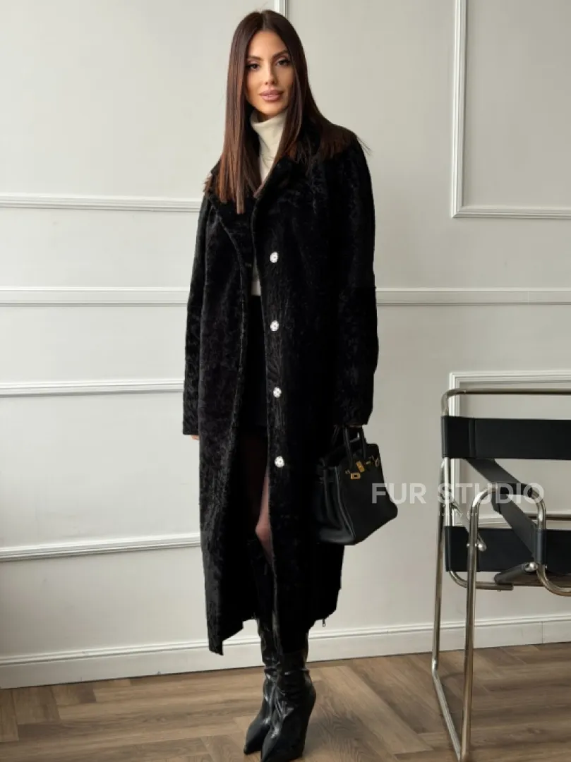 Дубленка из натуральной овчины астраган